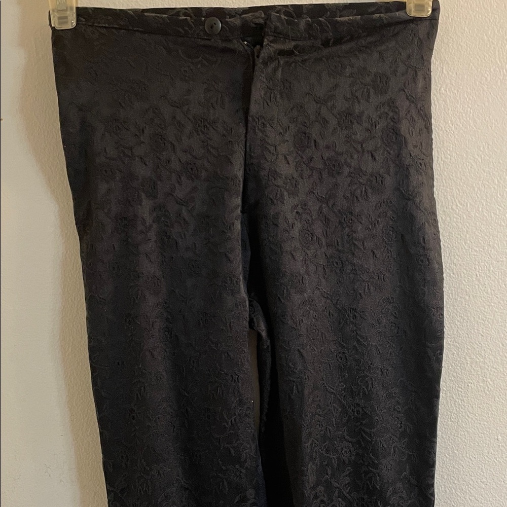 579 Black Textured Trousers - Picture 2 of 6